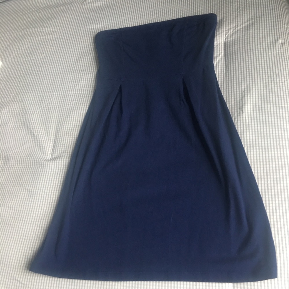 Old Navy Strapless Navy Blue Dress